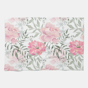 Roze pinkroze roze roze bloem tuinbouquet theedoek