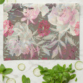 Roze pinkroze roze roze bloem tuinbouquet theedoek (Gevouwen)