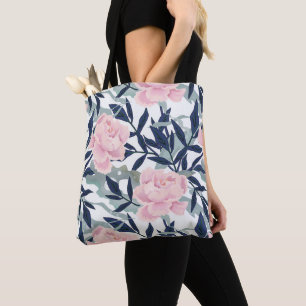 Roze pinkroze roze roze bloem tuinbouquet tote bag