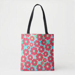Roze Pinrad Posies Roze Floral Tote Bag