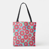 Roze Pinrad Posies Roze Floral Tote Bag (Achterkant)