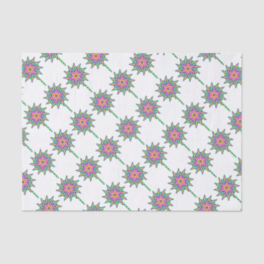 Roze Pinrad Tissuepapier (Voorkant)