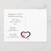 Roze Pinstripe Bachelorette Party Briefkaart (Achterkant)
