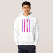 Roze Pinstripe Unisex Pullover Hoodie (Voorkant volledig)
