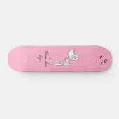 roze pinup 23, aangeraakt, aangeraakt, aangeraakt, skateboard (Horizontaal)