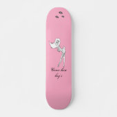 roze pinup 23, aangeraakt, aangeraakt, aangeraakt, skateboard (Voorkant)