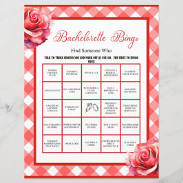 Roze Pinup Bachelorette Party Bingogame