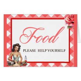Roze Pinup Bachelorette Party Food Kaart
