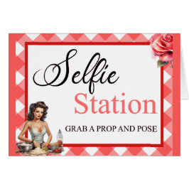Roze Pinup Bachelorette Party Selfie Station Kaart