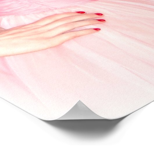 Roze Pinup Poster (Hoek)