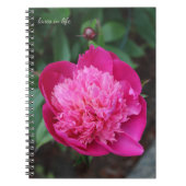 Roze Pioen & Baby Bud Notitieboek (Voorkant)