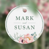 Roze Pioen Bloem Bruiloft Bedankjes Labels