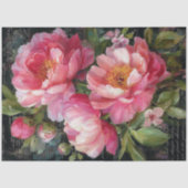 Roze Pioen Bloem Decoupage Tissuepapier (Voorkant)