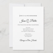 Roze Pioen Bloem Dood Jubileum Memorial Kaart (Achterkant)