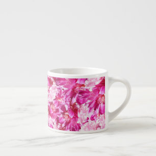 Roze Pioen Bloem Espresso Kopje Kop