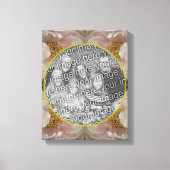 Roze Pioen Bloem Frame Maak Je Eigen Foto Canvas Afdruk (Voorkant)