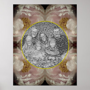 Roze Pioen Bloem Frame Maak Je Eigen Foto Poster