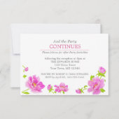 Roze Pioen Bloem Groen Uitnodiging Aftershow (Voorkant)