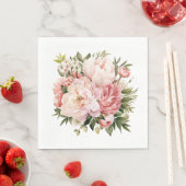 Roze Pioen Bloem Servet (Insitu)