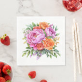 Roze Pioen Bloem Servet (Insitu)