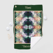 Roze Pioen Bloem Vermenigvuldigd Abstract Geperson Golfhanddoek (Insitu)