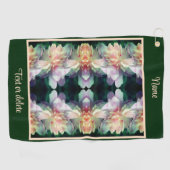 Roze Pioen Bloem Vermenigvuldigd Abstract Geperson Golfhanddoek (Horizontaal)