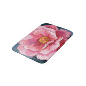 Roze Pioen Bloem Waterverf Bloemstuk Badmat (Gekanteld)