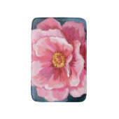 Roze Pioen Bloem Waterverf Bloemstuk Badmat (Voorkant Verticaal)