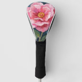 Roze Pioen Bloem Waterverf Bloemstuk Golfheadcover (Voorkant)