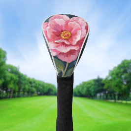 Roze Pioen Bloem Waterverf Bloemstuk Golfheadcover