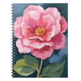 Roze Pioen Bloem Waterverf Bloemstuk Notitieboek