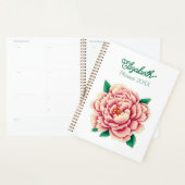  roze pioen bloem wit planner (Display)