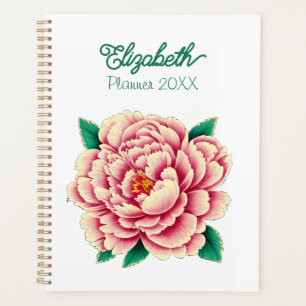 Roze Pioen Bloem Wit Planner