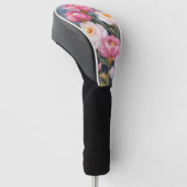 Roze Pioen Bloemboeket Golfheadcover (Schuin)