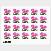 Roze Pioen Bloemen Boeket Stickers (Vel)