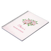 Roze Pioen Bloemen Bruiloft Planning Notitieboek (Linkerzijde)
