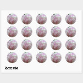 Roze Pioen Bloemen Bruiloft Uitnodiging Seals Ronde Sticker (Vel)
