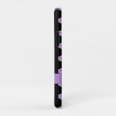 Roze Pioen Bloemen Monogram Paarse Zwart Case-Mate iPhone Case (Achterkant/rechts)