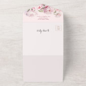 Roze Pioen Bloemen Recept Vrijgezellenfeest All In One Uitnodiging (Buitenkant)