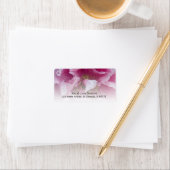 Roze Pioen Bloemen Terugkeeradreslabel Etiket (Insitu)