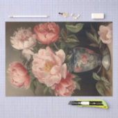 Roze Pioen Bloemen Vaas Decoupage Boeket Tissuepapier (Craft)