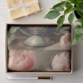 Roze Pioen Bloemen Vaas Decoupage Boeket Tissuepapier (Geschenk)