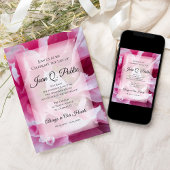 Roze Pioen Bloemen Viering van het Leven Memorial Kaart