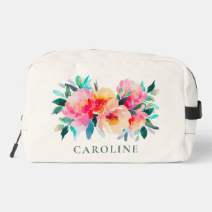 Roze Pioen Bloemen Waterverf Vrijgezellenfeest Aan Toilettasje