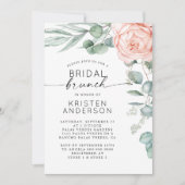 Roze Pioen Bloemen Waterverf Vrijgezellenfeest Inv Kaart (Voorkant)