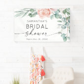 Roze Pioen Bloemen Waterverf Vrijgezellenfeest Spandoek (Insitu)