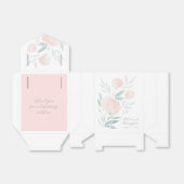 roze pioen bloemenbruiloft gunst bedankdoosjes (Uitgevouwen)