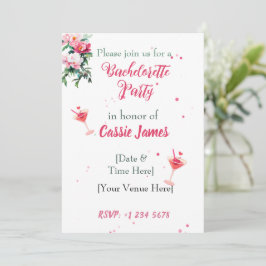 Roze Pioen Bloemencocktail Jubileum Kaart
