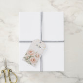 Roze Pioen Bloemige Gift Tag Cadeaulabel (Met Touw)