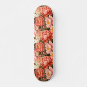  roze pioen  bloemmotief persoonlijk skateboard (Voorkant)